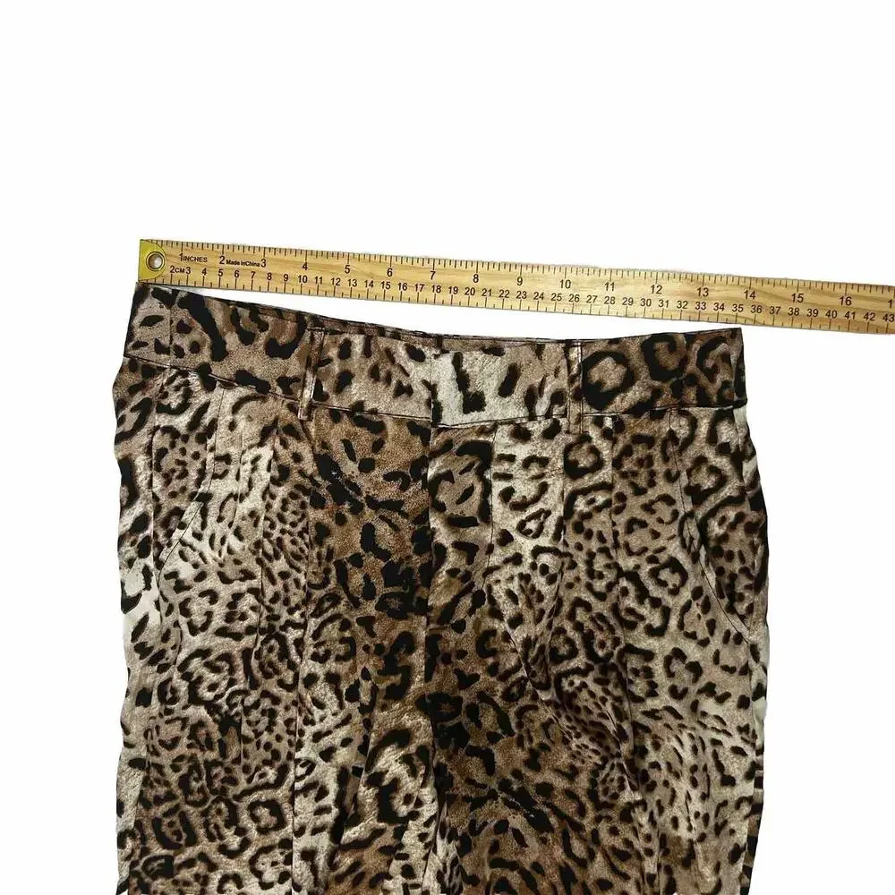 Nwt Guess Womens Size Small Leopard Cheetah Print Brown Pant Skinny Ruched NEW - Picture 5 of 9